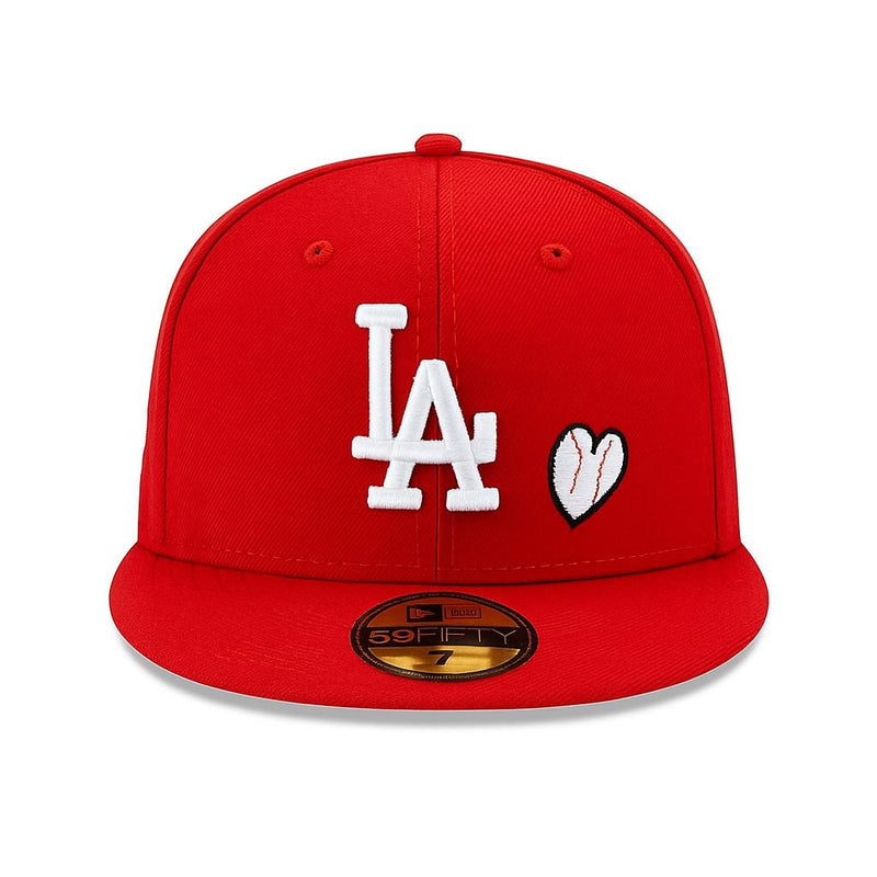 New Era 59FIFTY Los Angeles Dodgers Heart Red Fitted Cap - RecetaSneakers