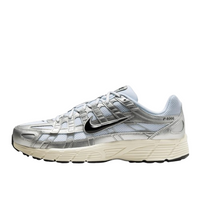 Nike P-6000 White Metallic Silver Black
