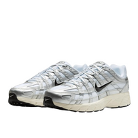 Nike P-6000 White Metallic Silver Black