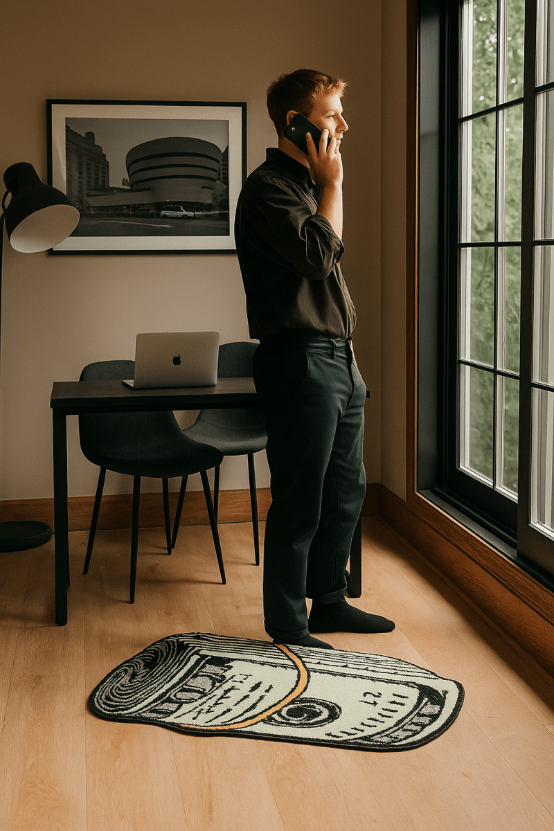 Alfombra 3D Rollo de Dinero – Inspiración Money 50x80cm - RecetaSneakers