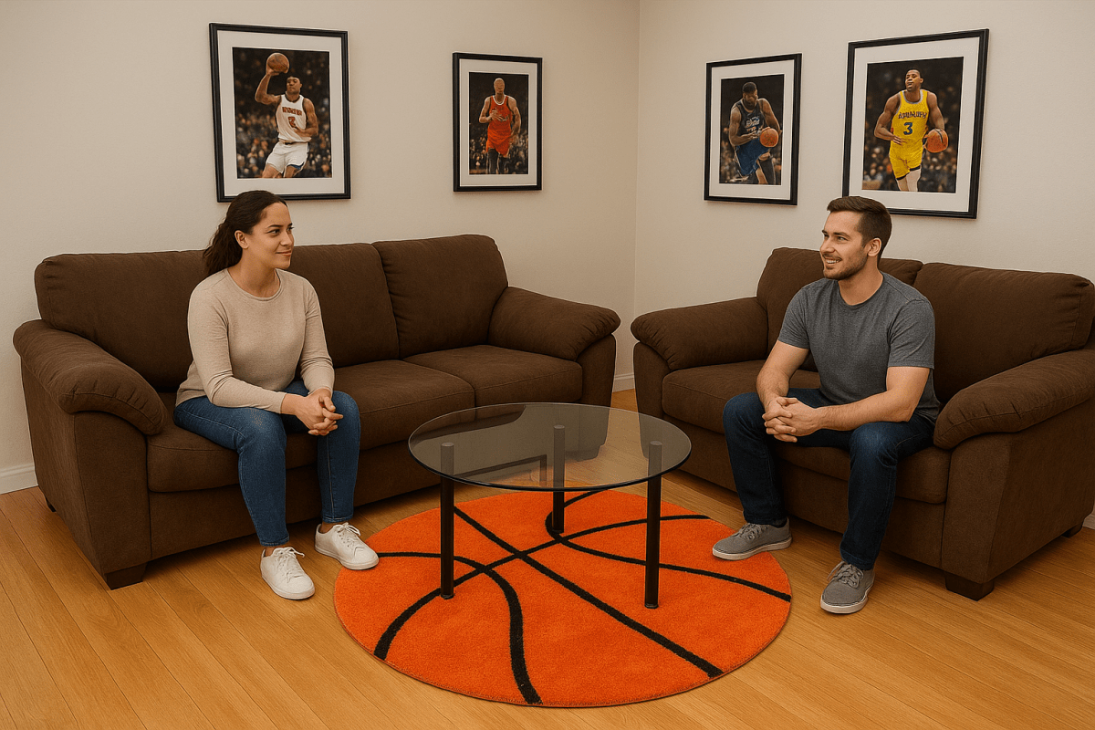 Alfombra Basketball – Inspiración Deportiva y Pasión 60x60cm - RecetaSneakers