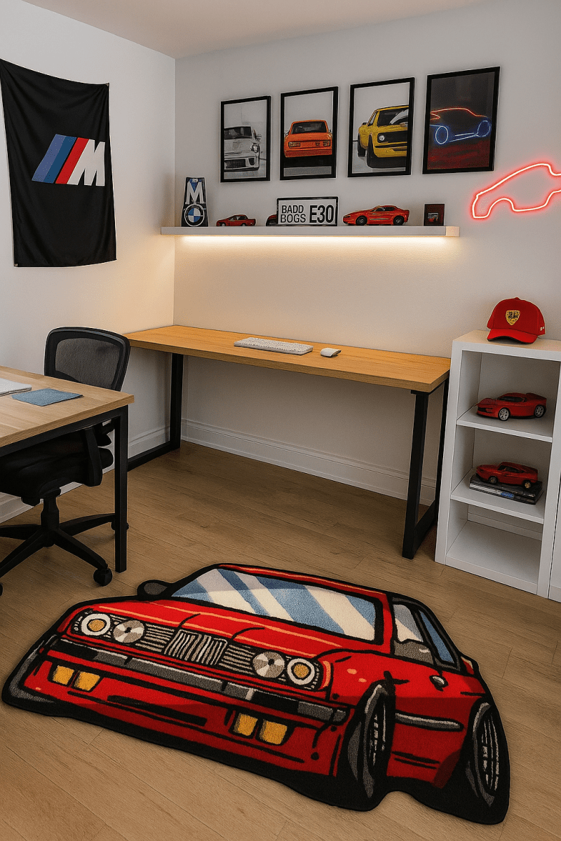 Alfombra BMW Red – Inspiración Energía y Velocidad 55x100cm - RecetaSneakers