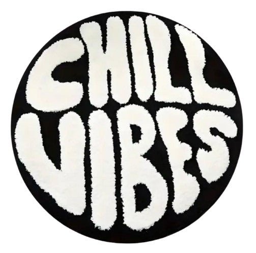 Alfombra Chill Vibes – Inspiración Elegancia y Suavidad 60x60cm - RecetaSneakers
