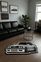 Alfombra Coche Vintage Black & Gray– Inspiración Estilo Retro 40×100cm - RecetaSneakers