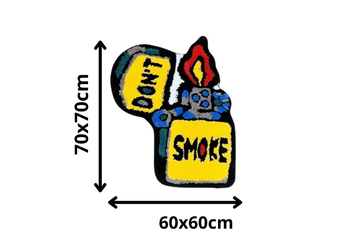 Alfombra DON'T SMOKE – Inspiración Dejar de fumar y Apoyo 60x70cm - RecetaSneakers