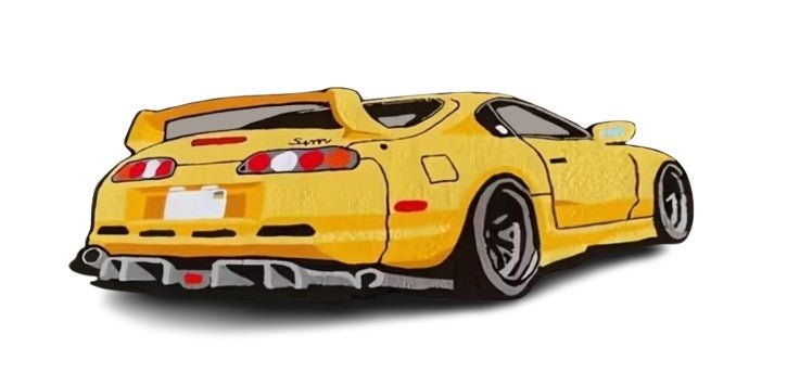 Alfombra JDM Amarilla – Inspiración Drift y Creatividad Automovilística 50x100cm - RecetaSneakers