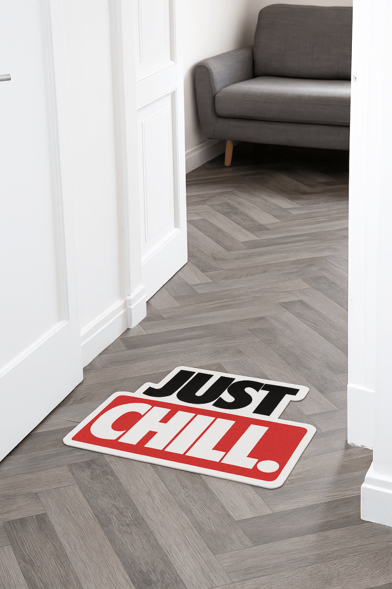 Alfombra JUST CHILL – Inspiración Chiiiil y Relax 60×48 cm - RecetaSneakers