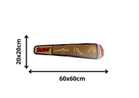 Alfombra Moderna Marrón & Rojo – Inspiración RAW 20×60cm - RecetaSneakers