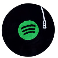Alfombra Spotify – Inspiración Vinyl Vibes Retro Verde 80x80cm - RecetaSneakers