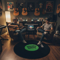 Alfombra Spotify – Inspiración Vinyl Vibes Retro Verde 80x80cm - RecetaSneakers