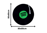 Alfombra Spotify – Inspiración Vinyl Vibes Retro Verde 80x80cm - RecetaSneakers