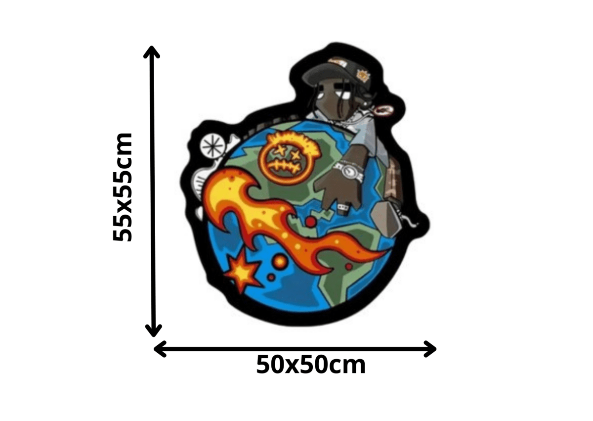 Alfombra Travis Scott – Inspiración Energía y Adrenalina 55x50cm - RecetaSneakers