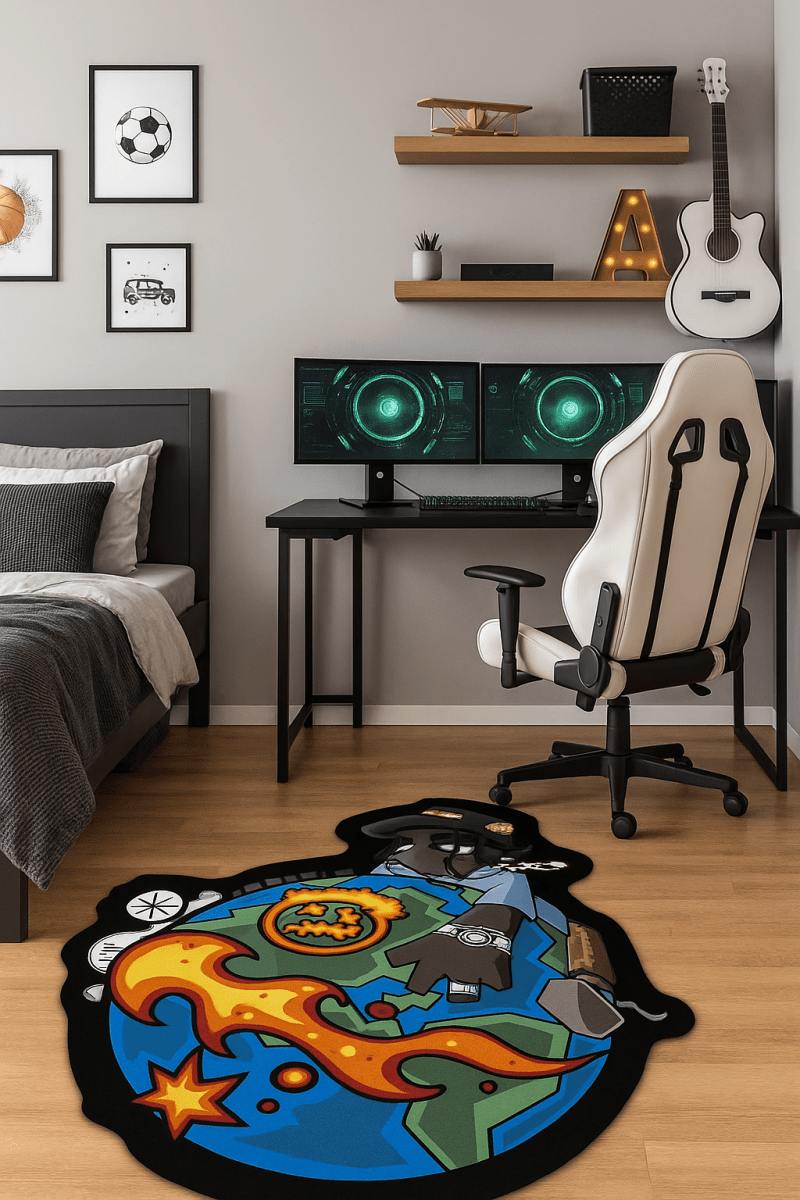 Alfombra Travis Scott – Inspiración Energía y Adrenalina 55x50cm - RecetaSneakers