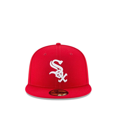 Chicago White Sox Scarlet Basic 59FIFTY Fitted Hat - RecetaSneakers