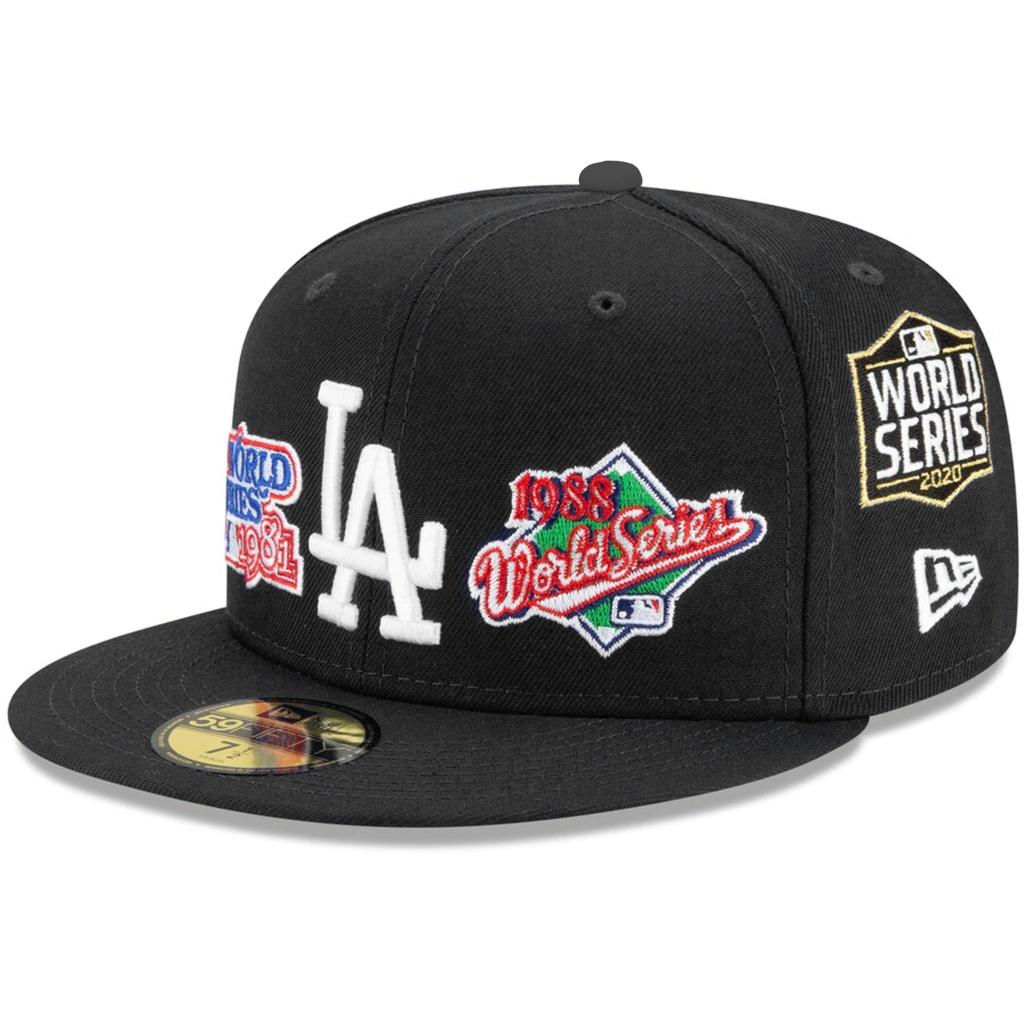Los Angeles Dodgers 59FIFTY fitted hat with 1981 and 1988 World Series patches - RecetaSneakers