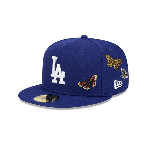 Los Angeles Dodgers Butterfly 59FIFTY Fitted Hat - Side View