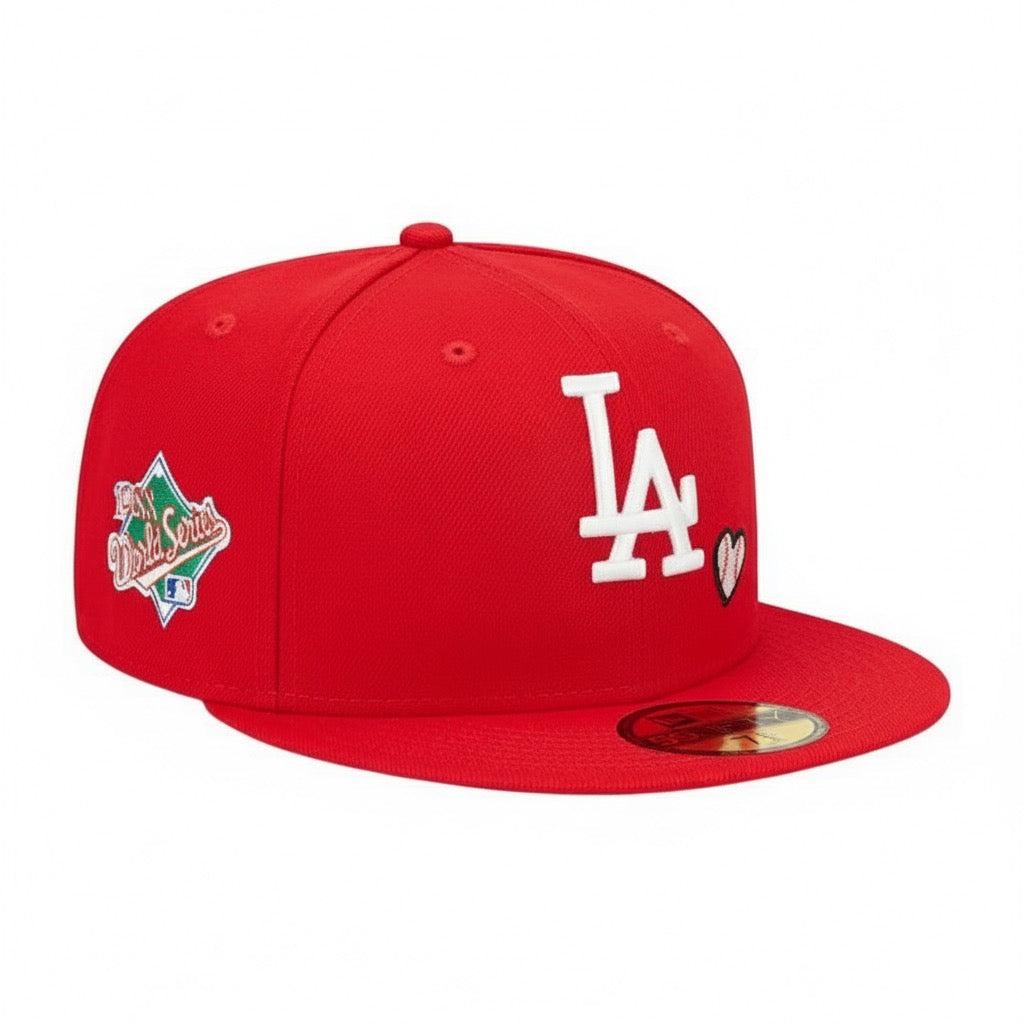 New Era 59FIFTY Los Angeles Dodgers Heart Red Fitted Cap - RecetaSneakers