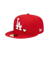 New Era 59FIFTY Los Angeles Dodgers Heart Red Fitted Cap - RecetaSneakers