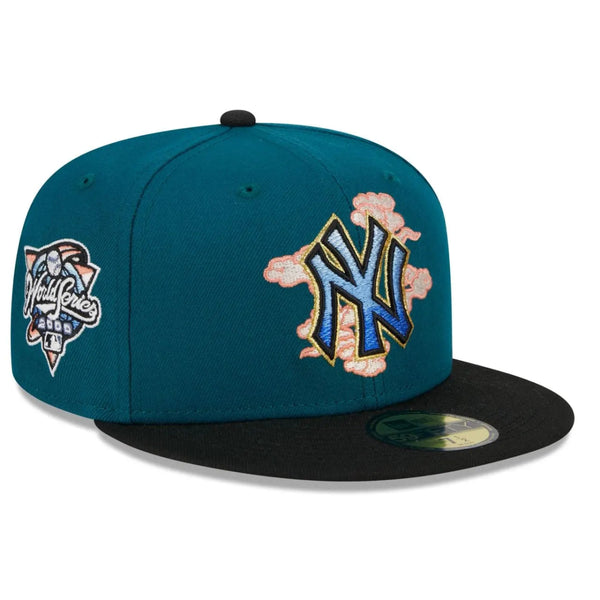 New York Yankees Cloud Spiral World Series 2000 Two Tone 59FIFTY Fitted Cap - Side View