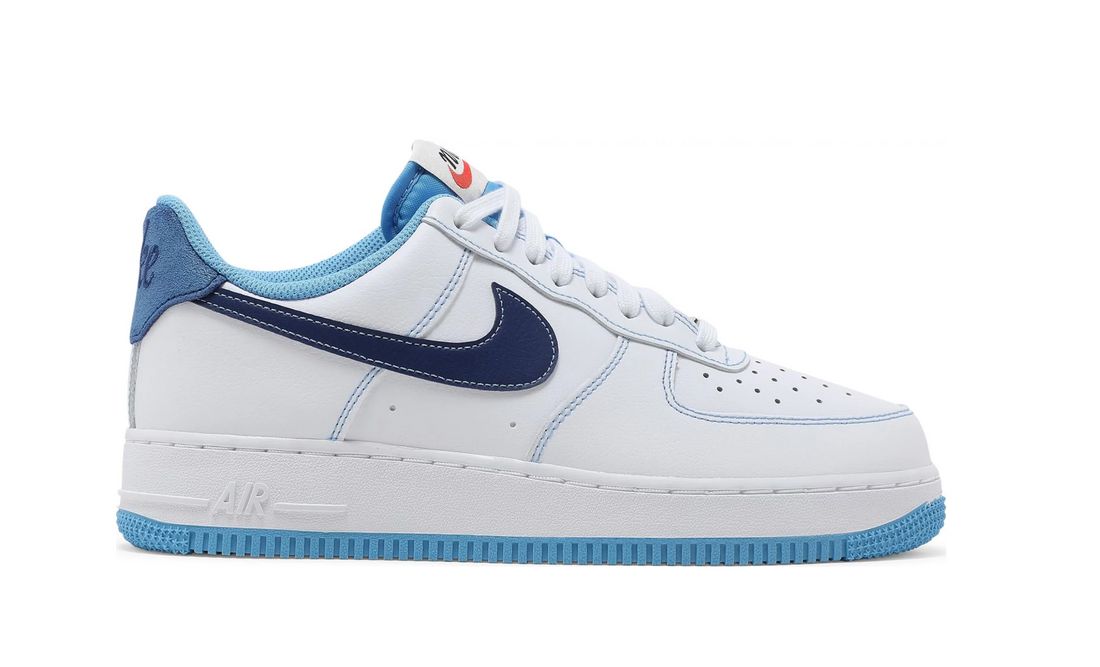 Nike Air Force 1 Low '07 First Use White University Blue - RecetaSneakers