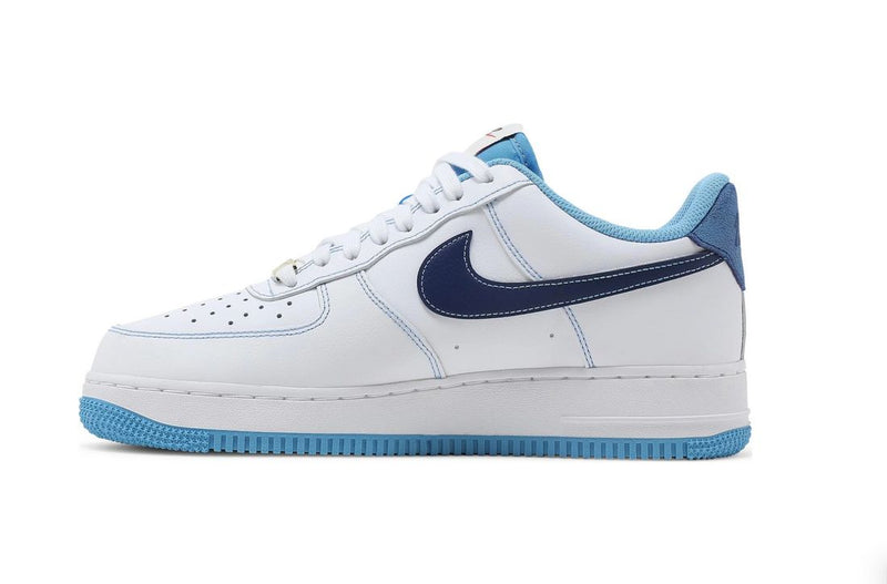Nike Air Force 1 Low '07 First Use White University Blue - RecetaSneakers